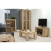 Trend Solid Oak Furniture 2 Door Glass Display Unit